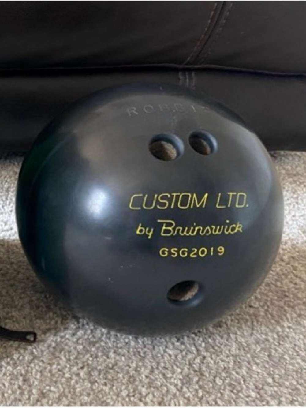 Vintage Brunswick Custom LTD black bowling ball 10LBs 6oz USA Made